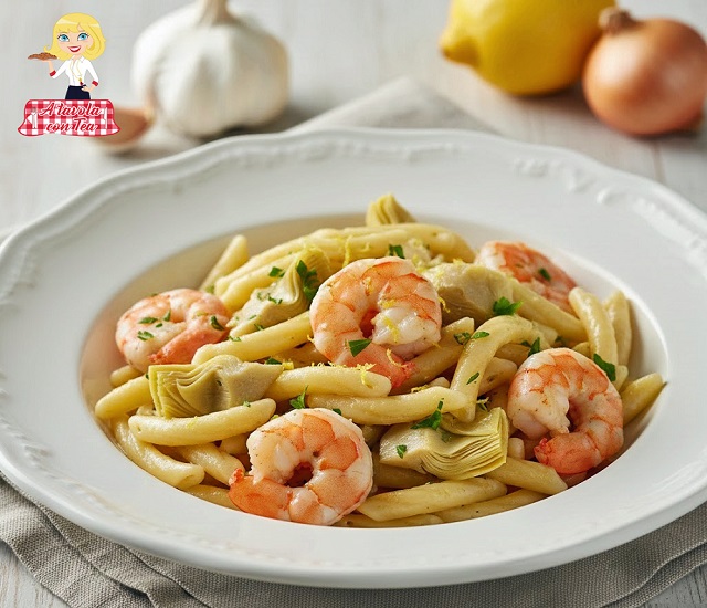 Caserecce with Artichokes and Shrimp – Easy & Quick