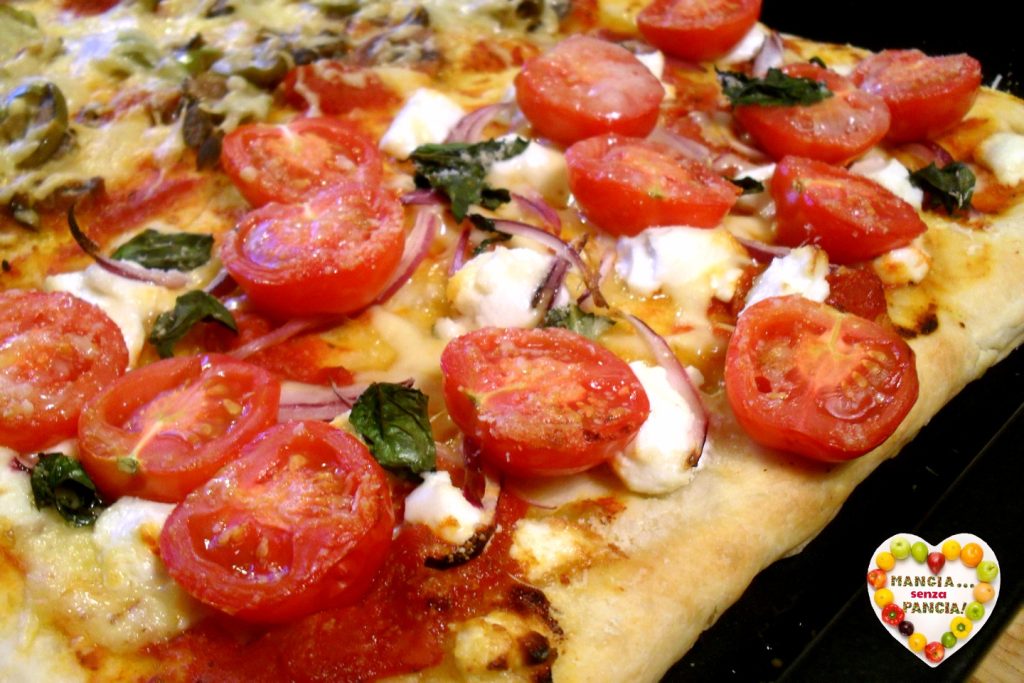 Cherry tomato, arugula and goat cheese pizza, Mangia senza Pancia