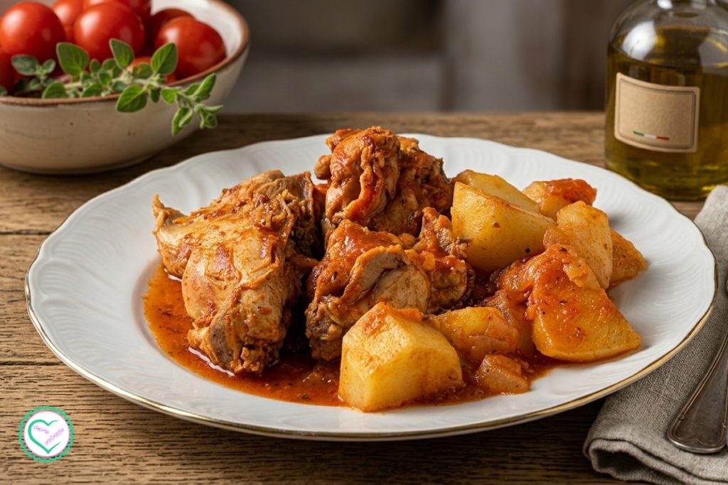 Recipe chicken in tomato sauce with potatoes