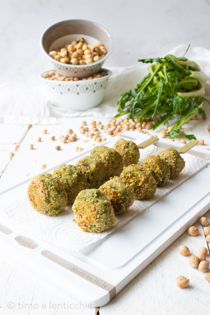 Chickpea and puntarelle meatballs
