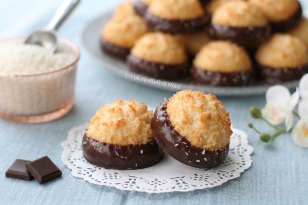 coconut bites without butter baked in the oven recipe i pasticcini di Nina