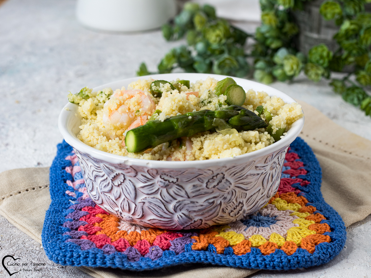 COUSCOUS WITH SHRIMP AND ASPARAGUS