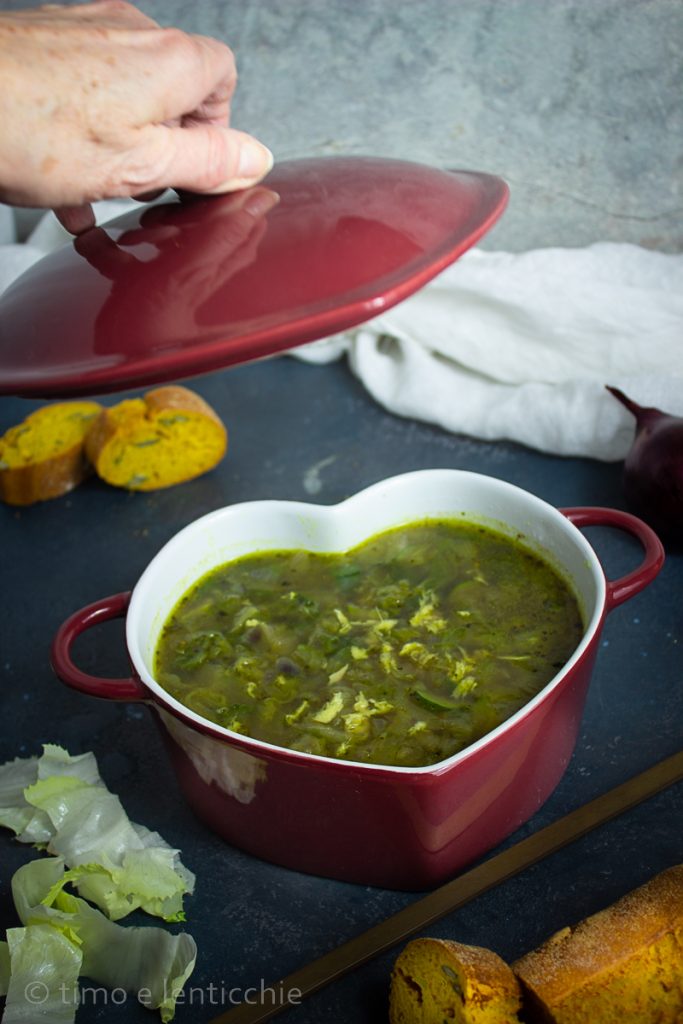 Escarole and ginger soup