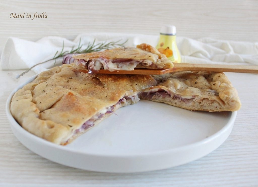 Stuffed Focaccia with Tuna, Onions and Scamorza