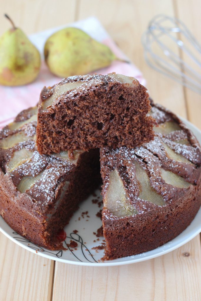 pear and cocoa cake