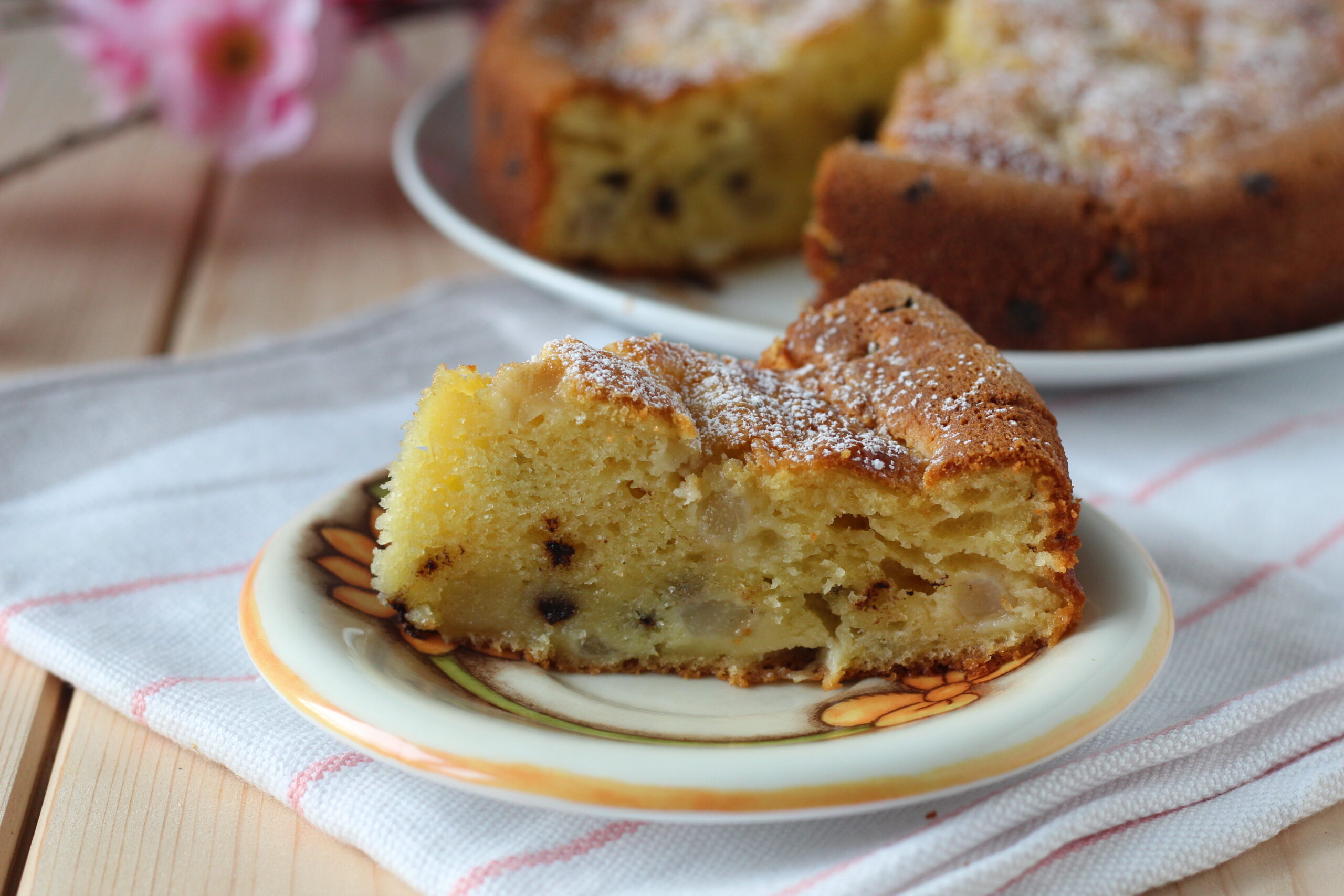Pear, Mascarpone and Chocolate Chip Cake