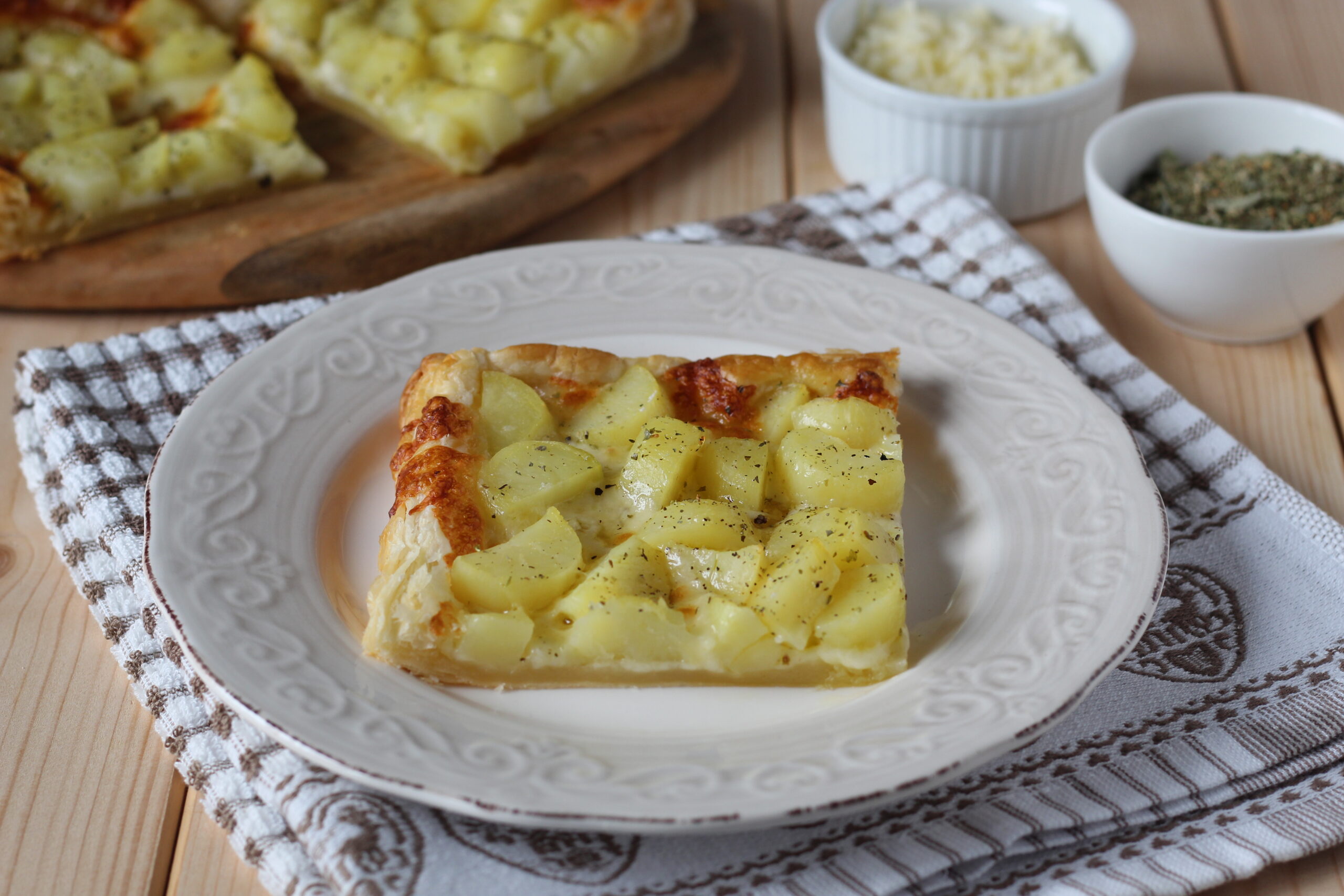 Puff Pastry with Potatoes and Mozzarella