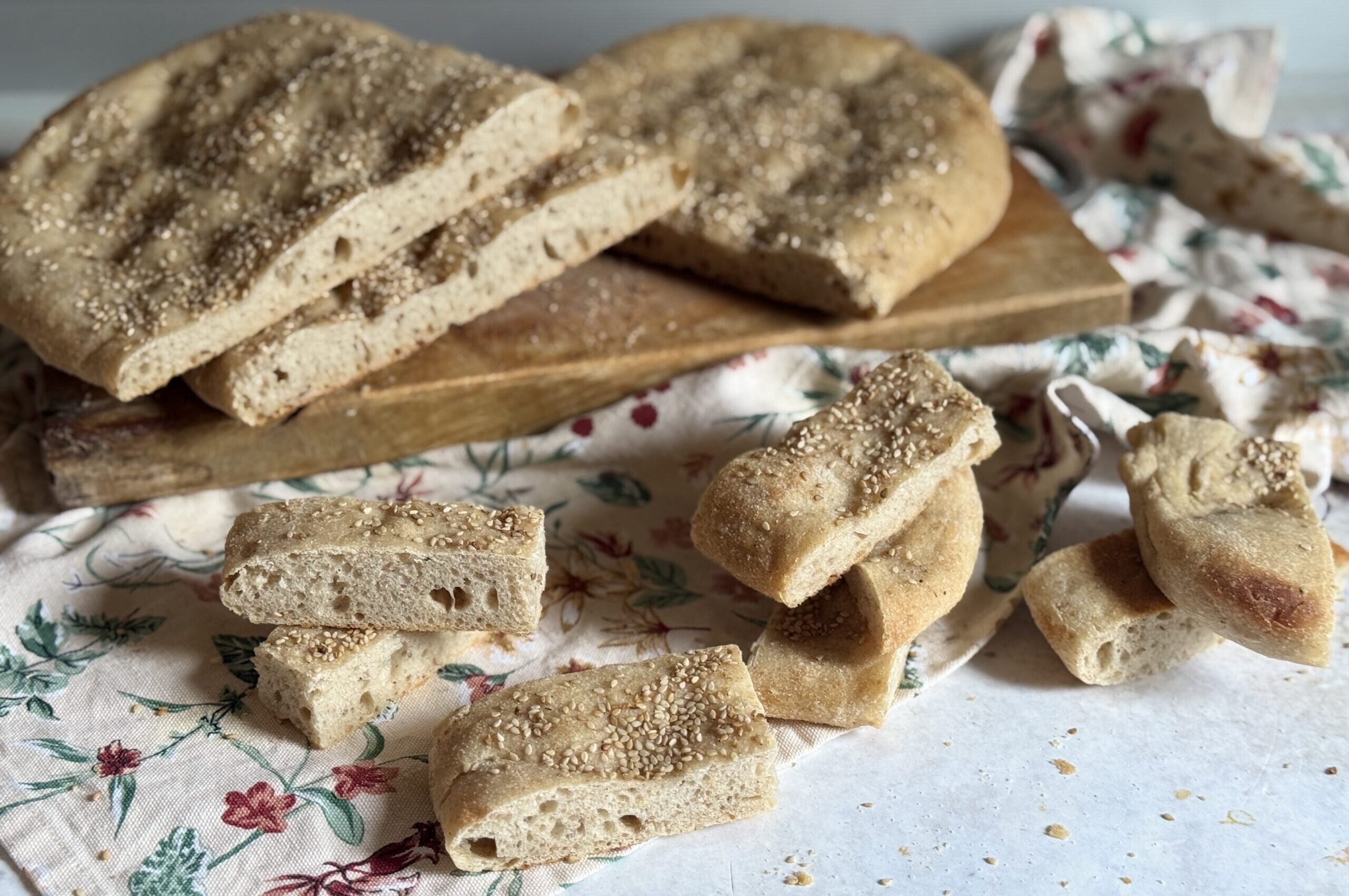 Greek Lagana with Sourdough Starter