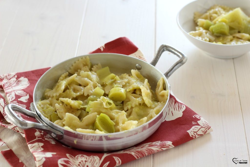 Pasta with leeks quick first course
