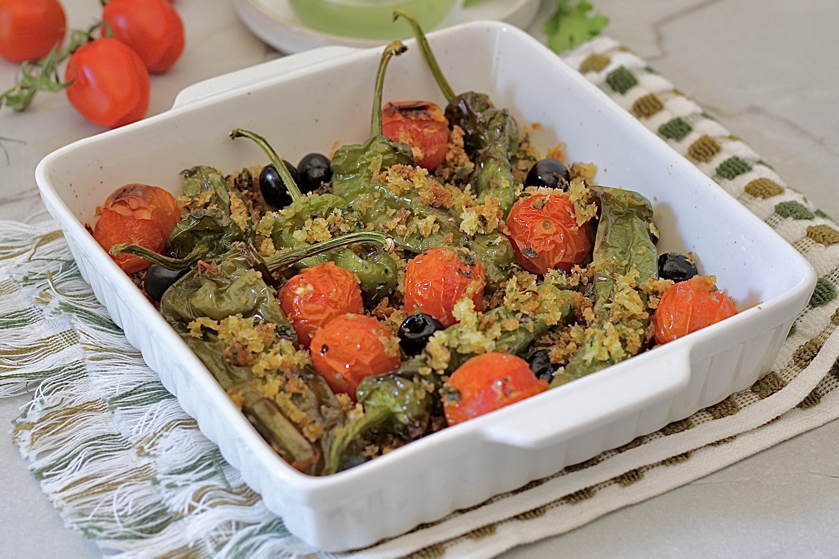 How to cook breadcrumbed friggitelli Mediterranean-style in under 15 minutes.