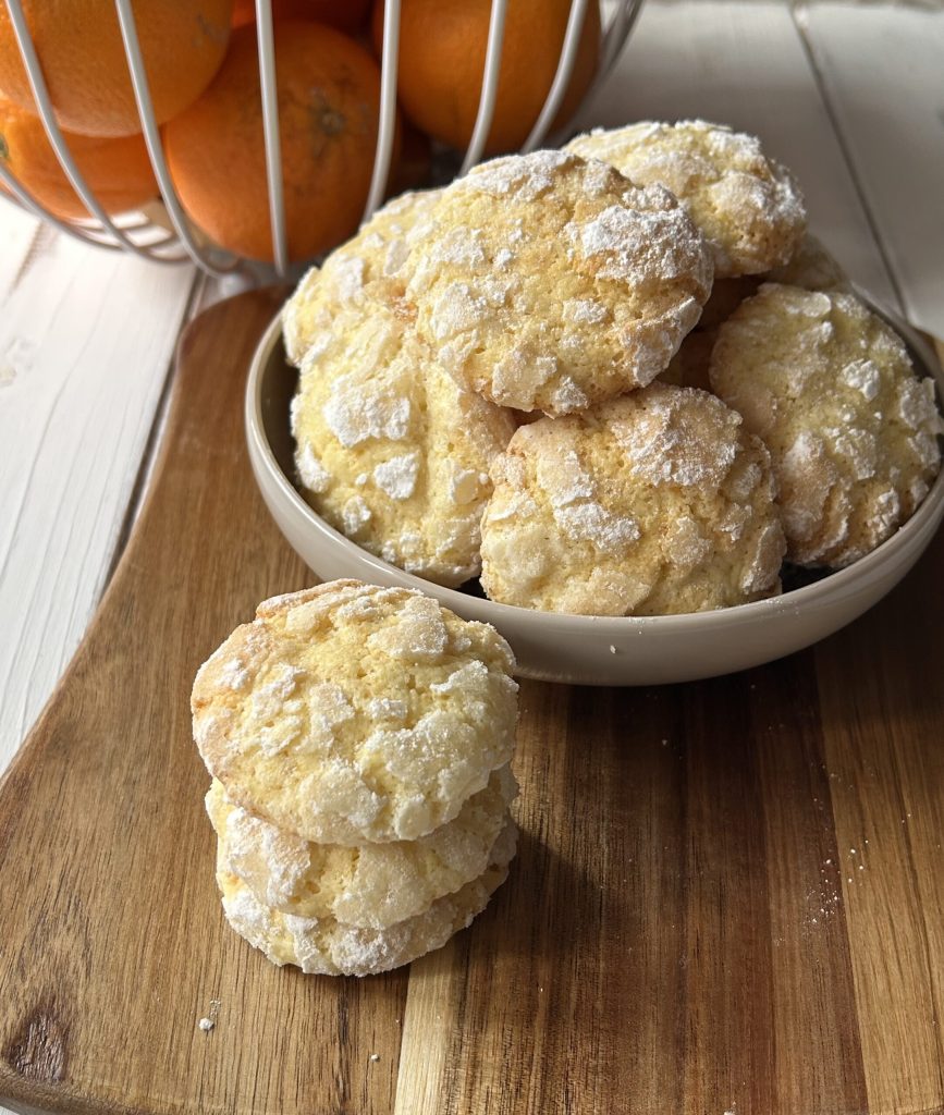 Soft and fragrant orange cookies ready to serve