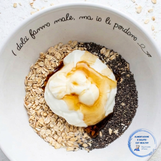 Overnight porridge ingredients