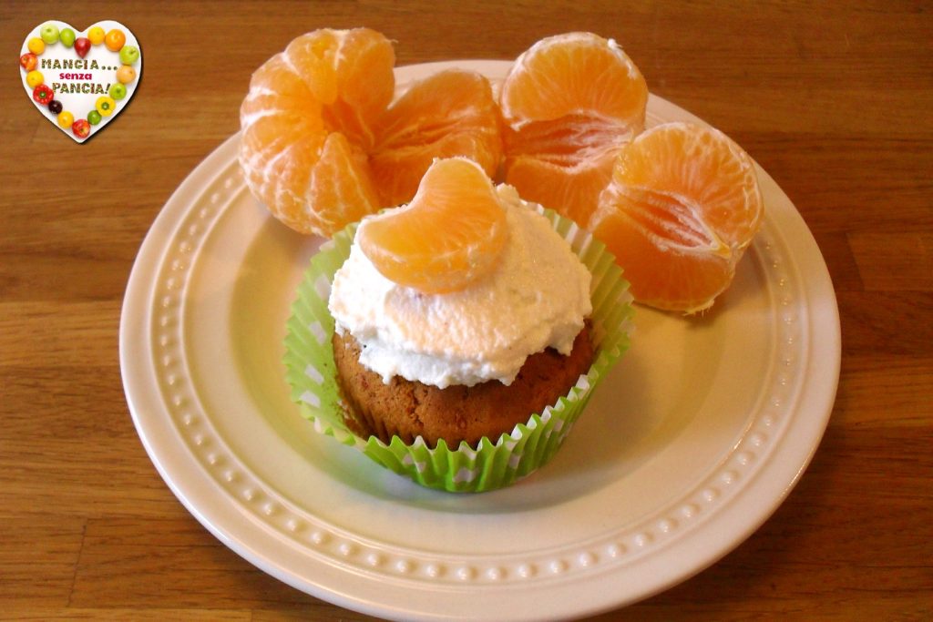 Serve pumpkin Speculaas muffins with ricotta and mandarins, Mangia senza Pancia