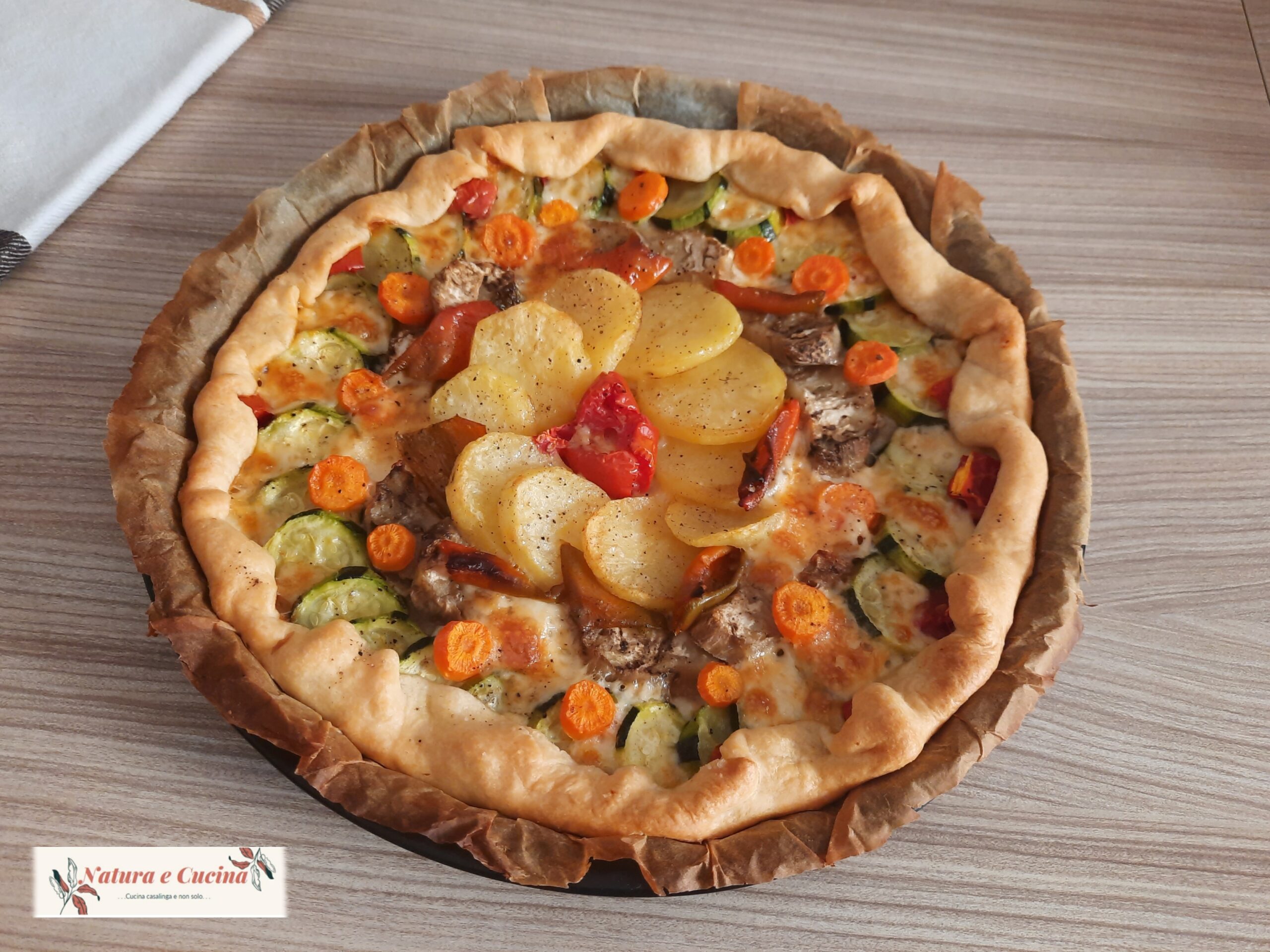 Locally sourced vegetable savory tart