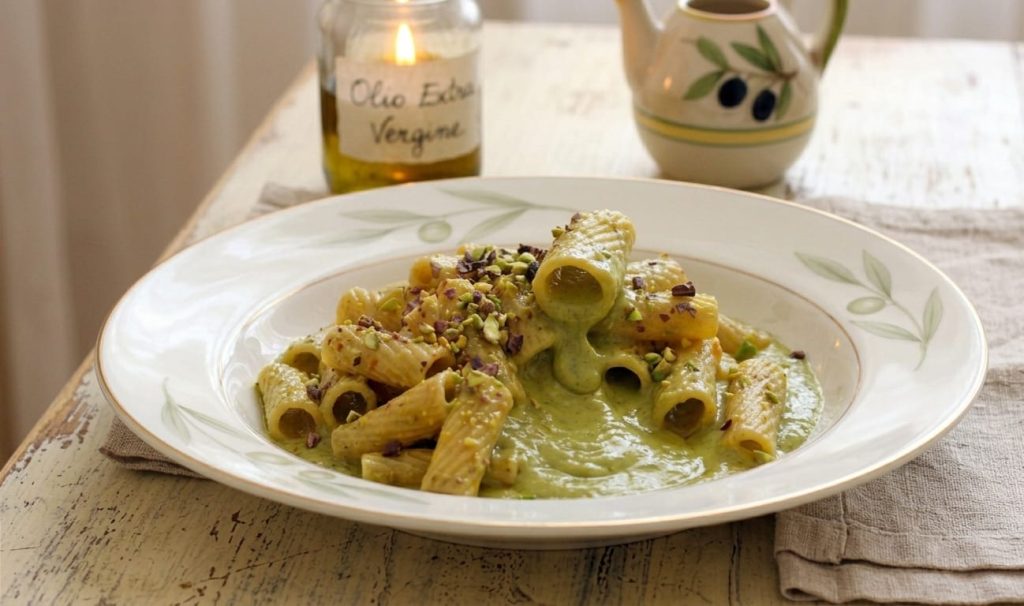 Creamy pistachio pasta