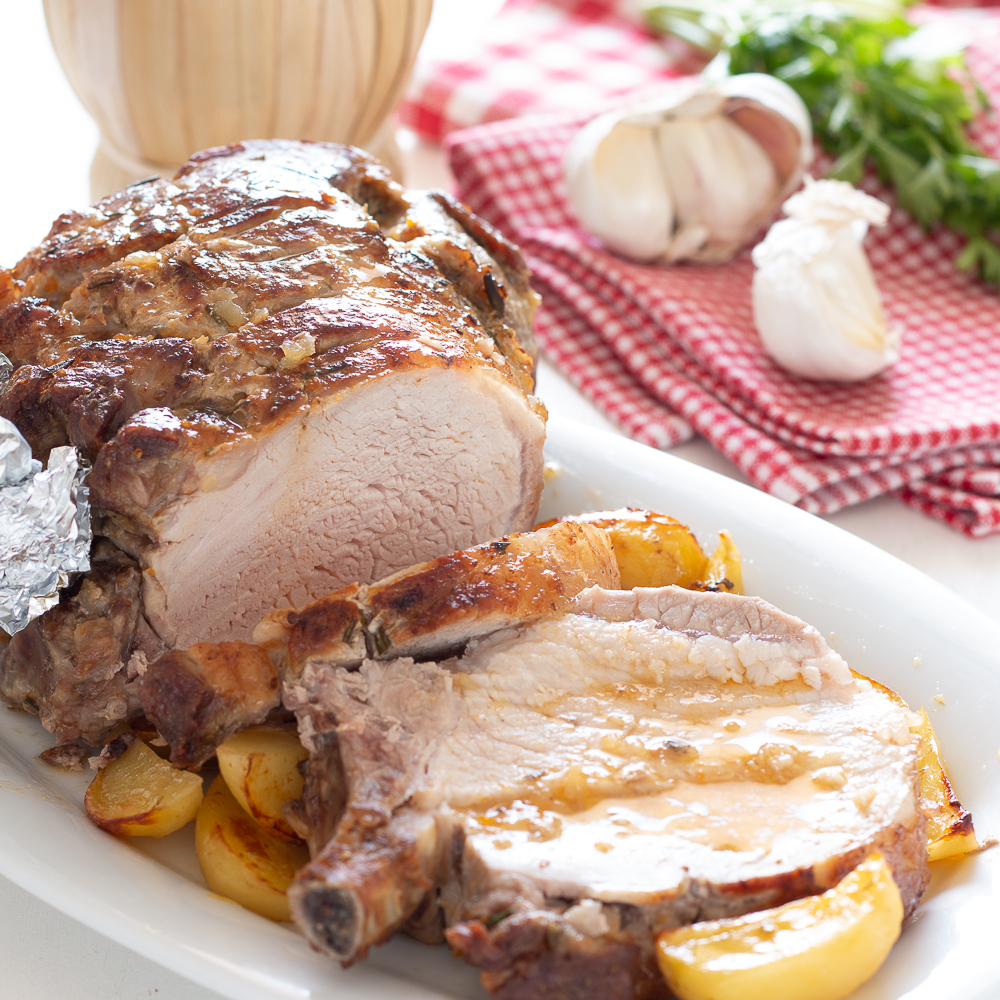 slice and serve with potatoes