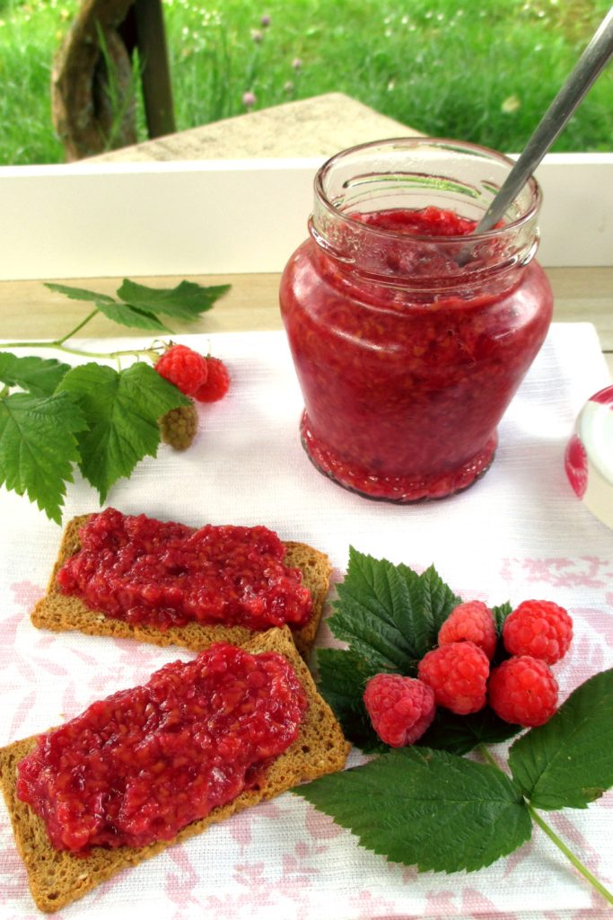 Very easy light raspberry compote, Eat Without Belly