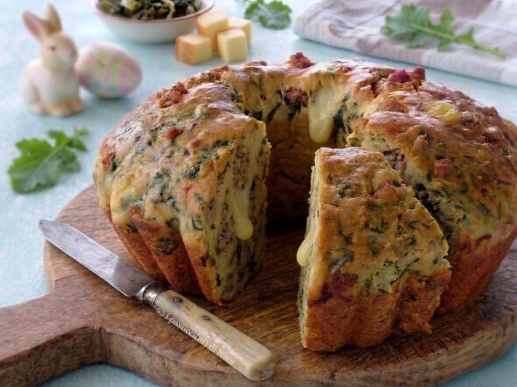 savory baba no-yeast with sausage and friarielli easy recipe i pasticcini di Nina