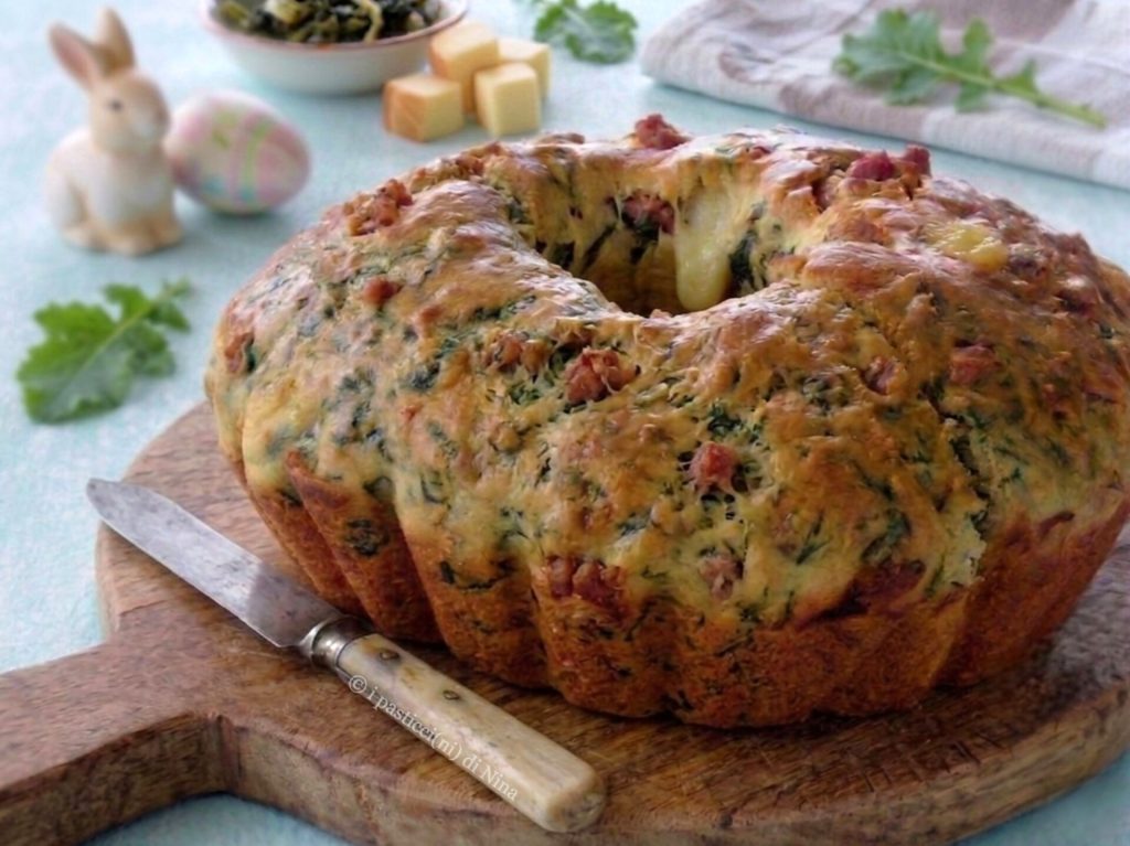 savory baba no-yeast with sausage and friarielli easy recipe i pasticcini di Nina