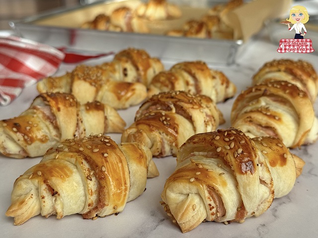 Savory Puff Pastry Croissants