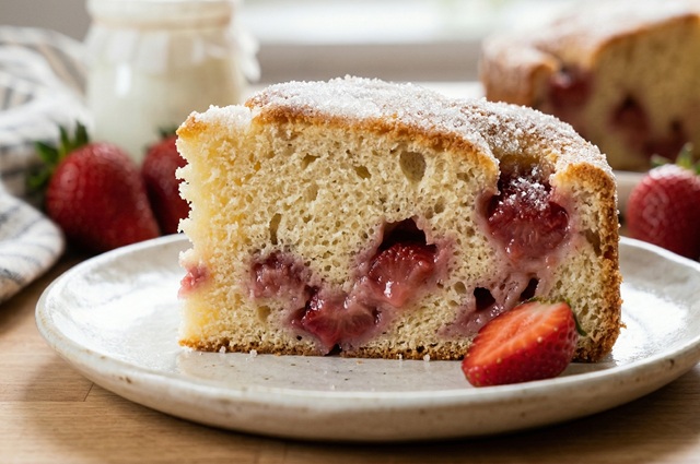 Soft Yogurt and Strawberry Cake: the secret to preventing fruit from sinking