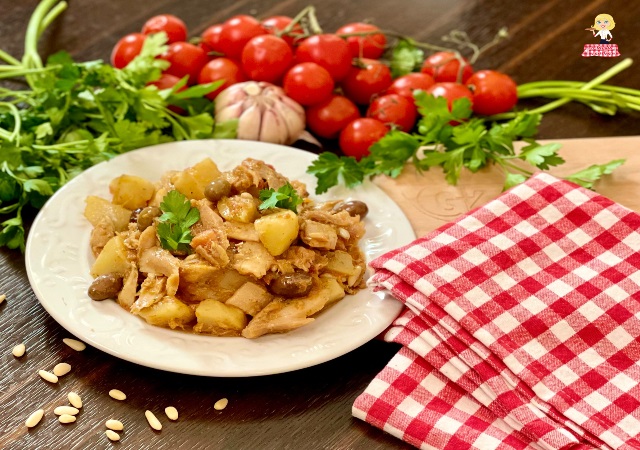 STOCKFISH in stew Genovese-style