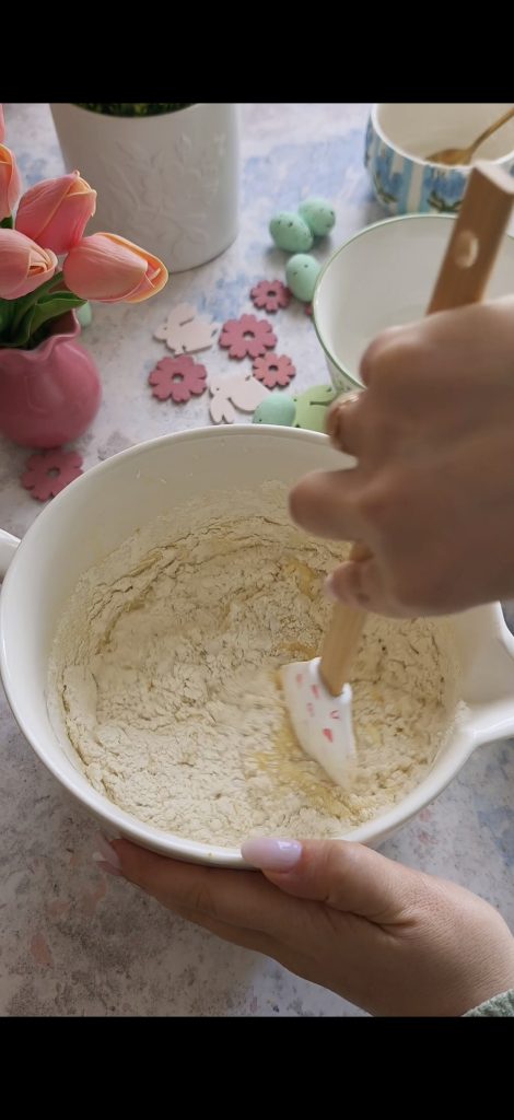 Add flour and baking powder