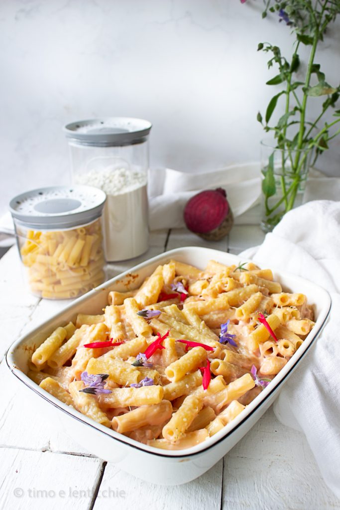 Sedanini in pink béchamel