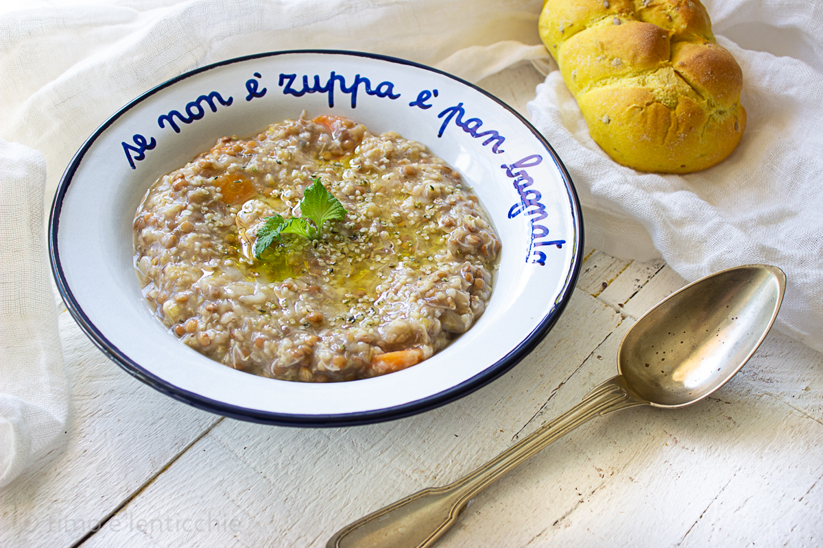 Sprouted Lentil, Leek and Millet Soup