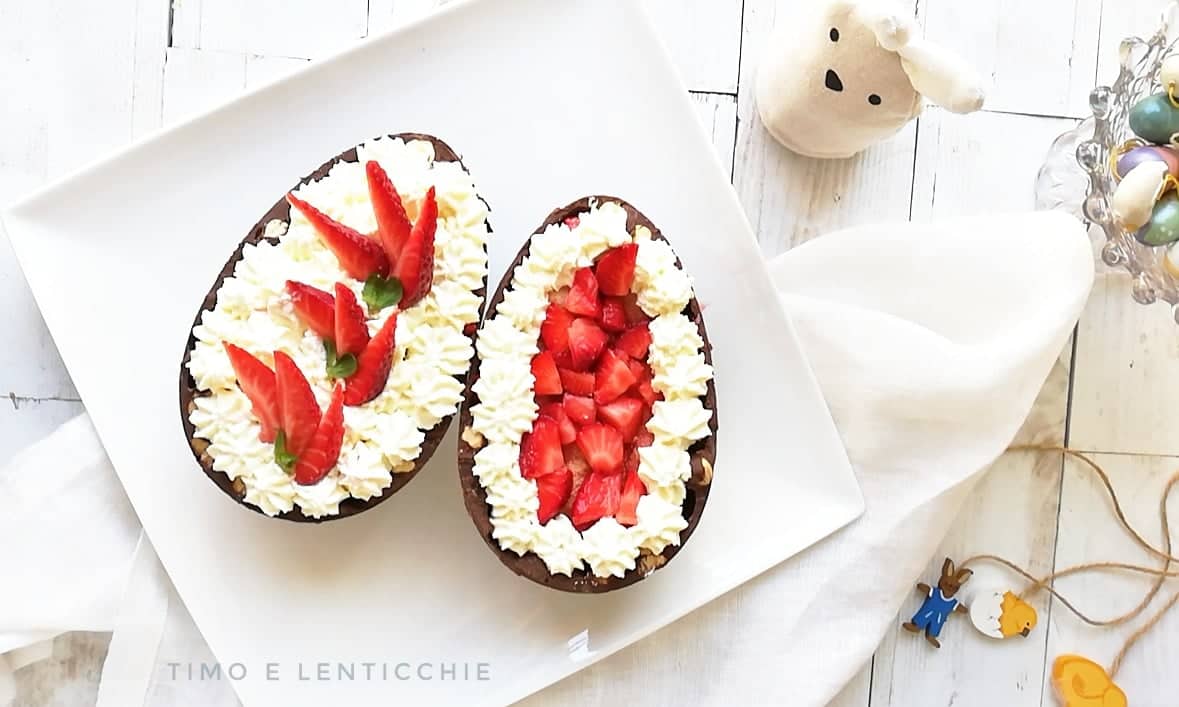 Strawberry Tiramisu in an Easter Egg