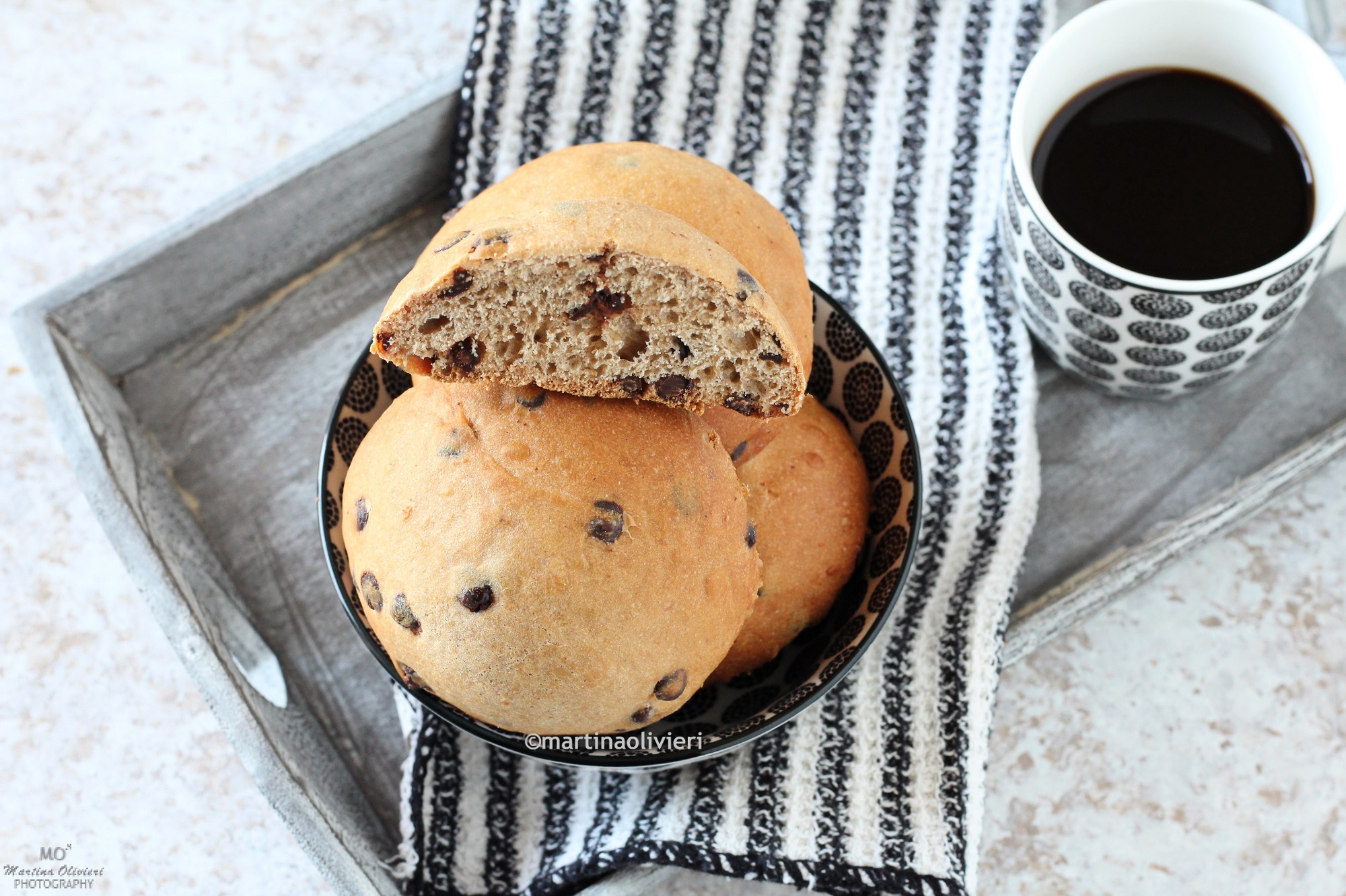 Sweet Buns with Chocolate Chips