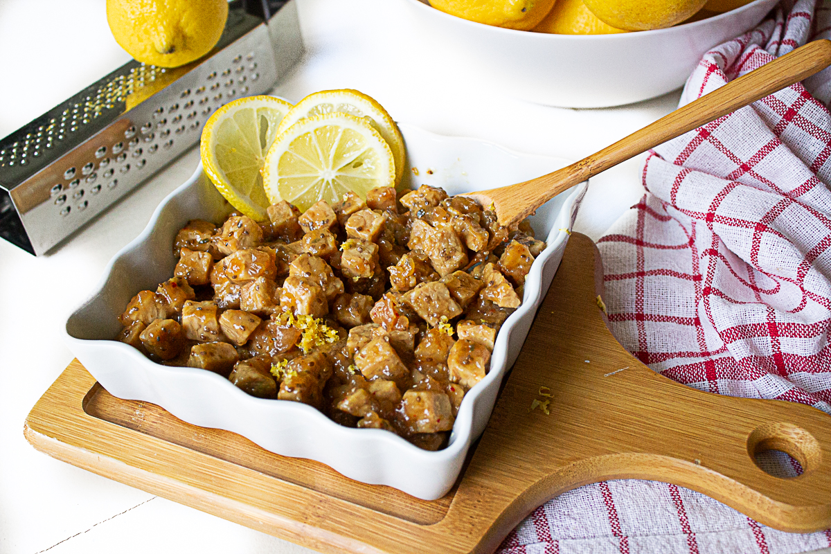 Tempeh glazed with Siracusa IGP lemon