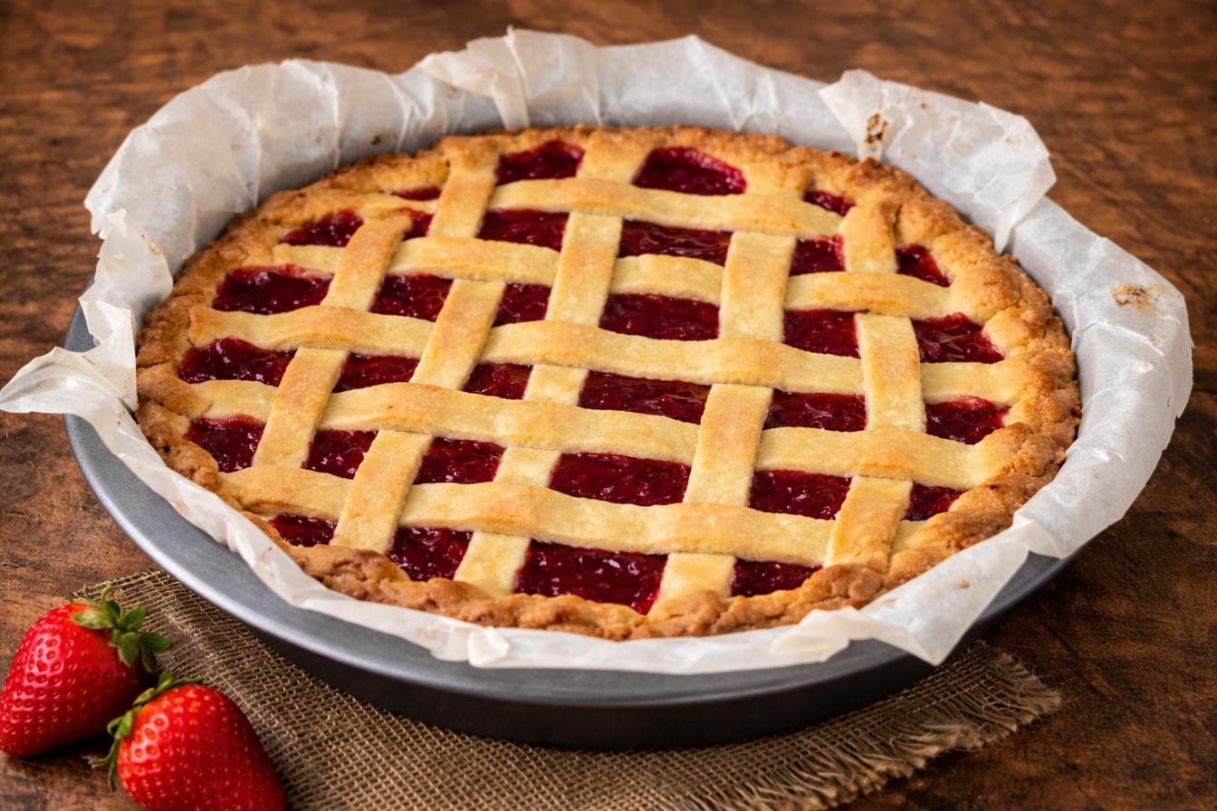 TART WITH STRAWBERRY COMPOTE