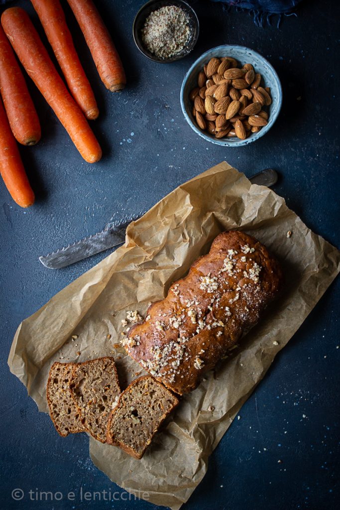 Vegan carrot and almond cake