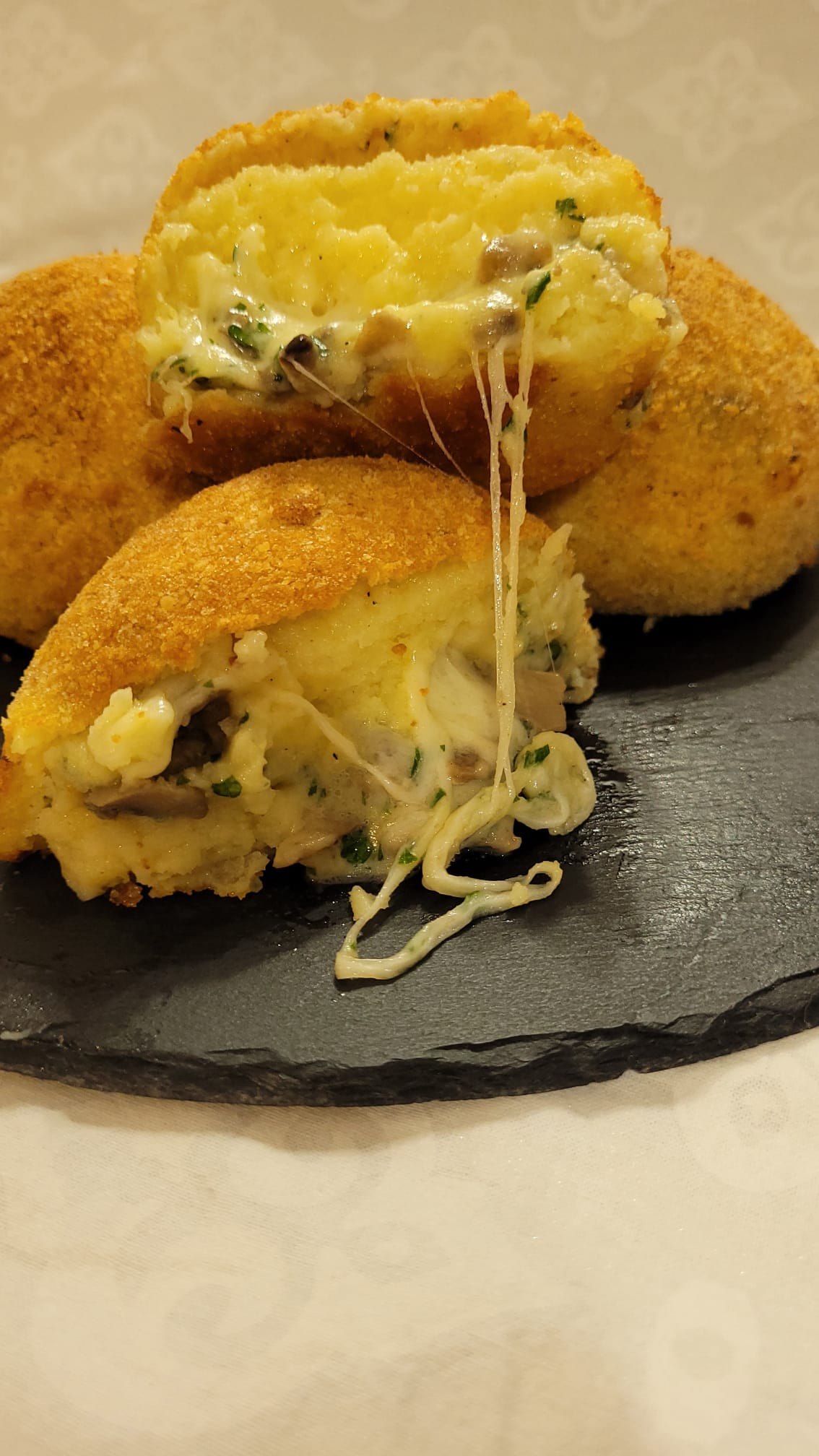 Potato and Mushroom Bombs in the Air Fryer