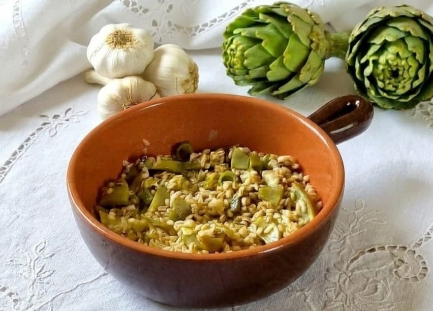 Grandma's mixed grains with artichokes