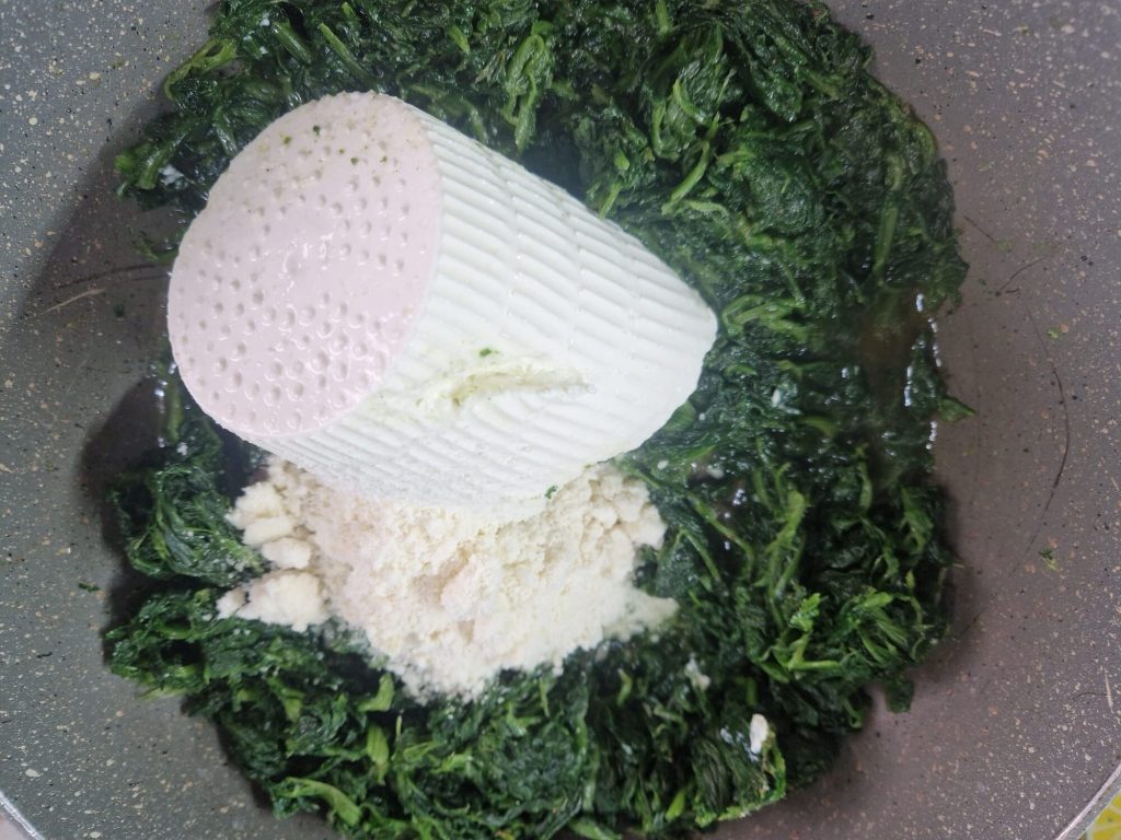 ricotta, spinach and Parmesan