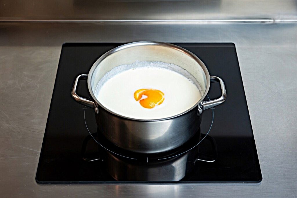 milk and orange zest