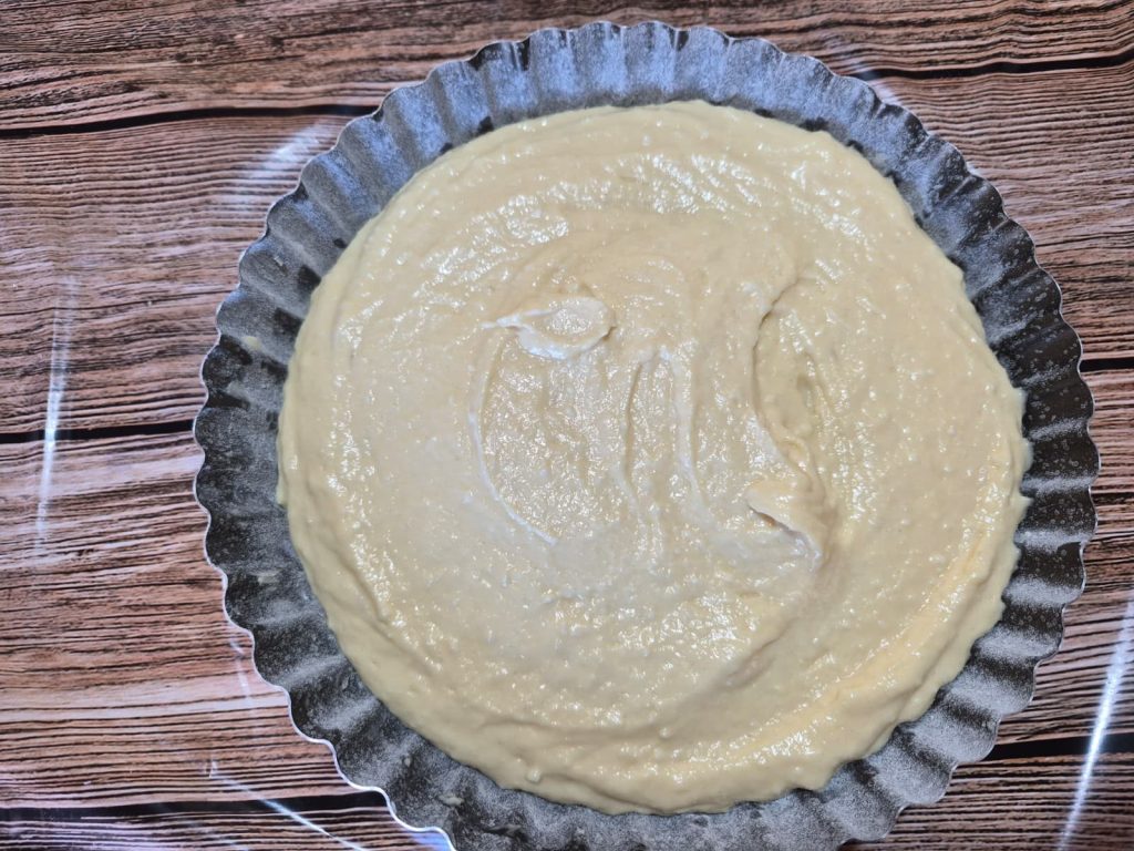 Quick savory tart: oven and air fryer cooking.