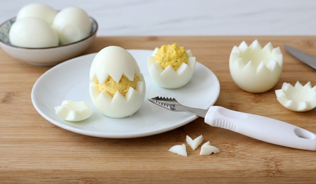 Stuffed Eggs Shaped Like Chicks