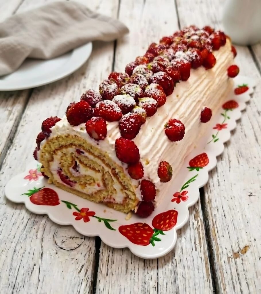 The strawberry and cream roll
