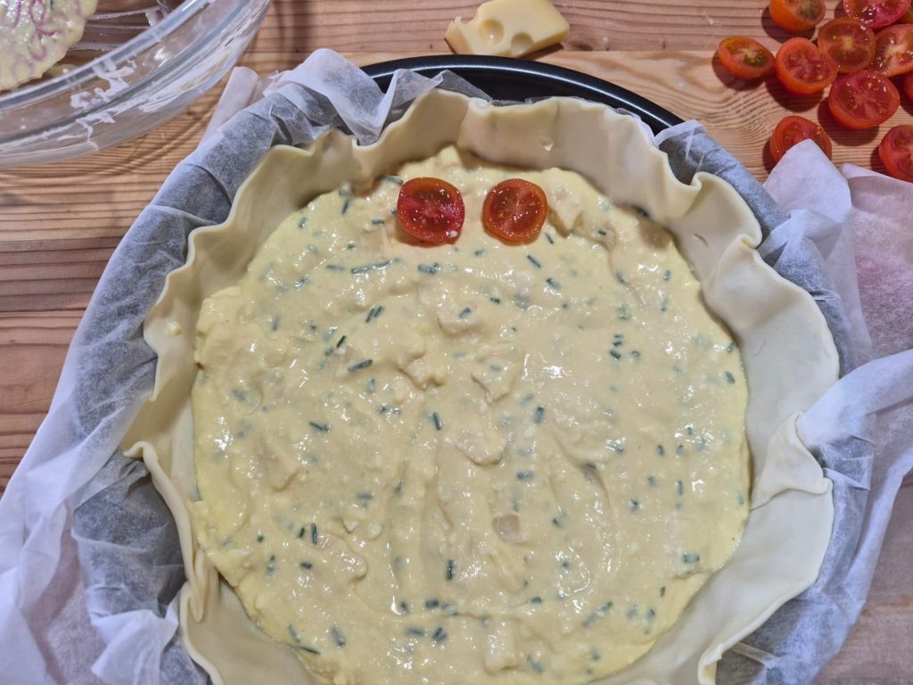 Savory ricotta and cherry tomato tart (oven or air fryer)