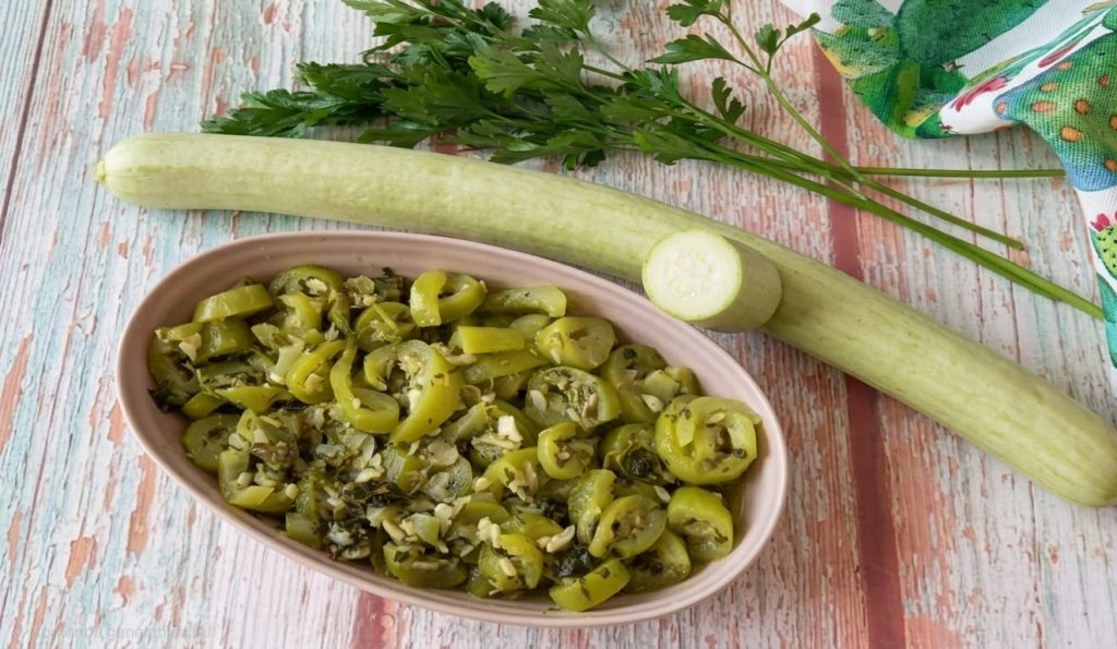 Sautéed Sicilian long zucchini