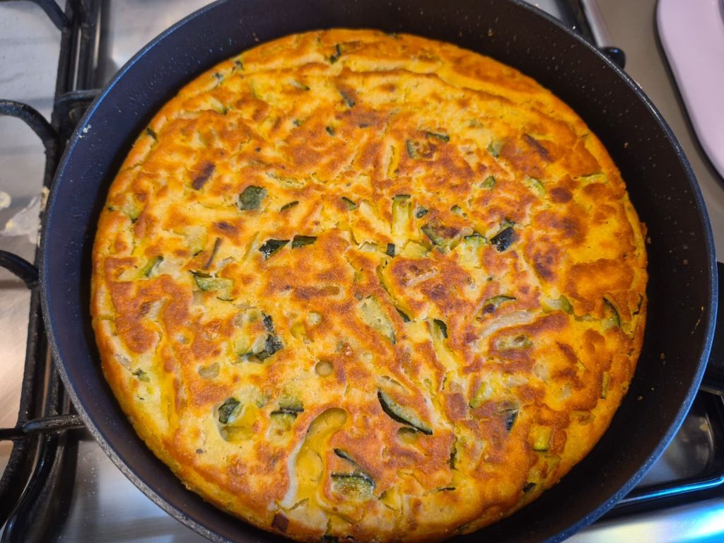 Zucchini frittata egg-free recipe: Skillet, Oven or Air Fryer