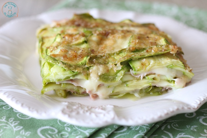 White Zucchini Parmigiana in the Microwave