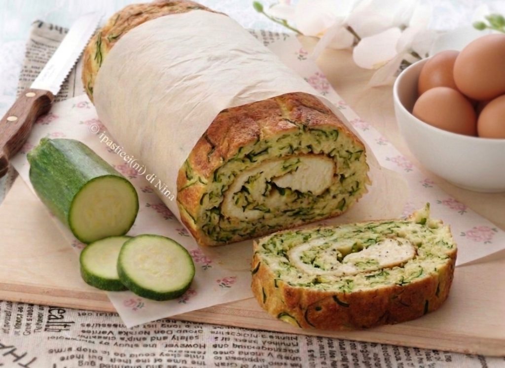 zucchini frittata roll with provola baked recipe i pasticcini di Nina