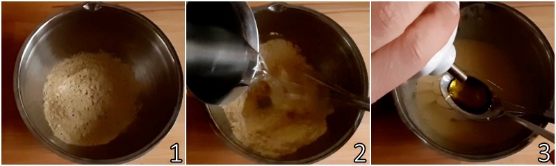 a. mix chickpea flour, water and oil