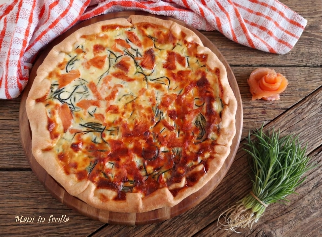 Torta salata Agretti e Salmone