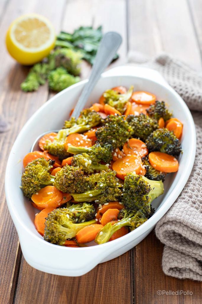 roasted broccoli and carrots