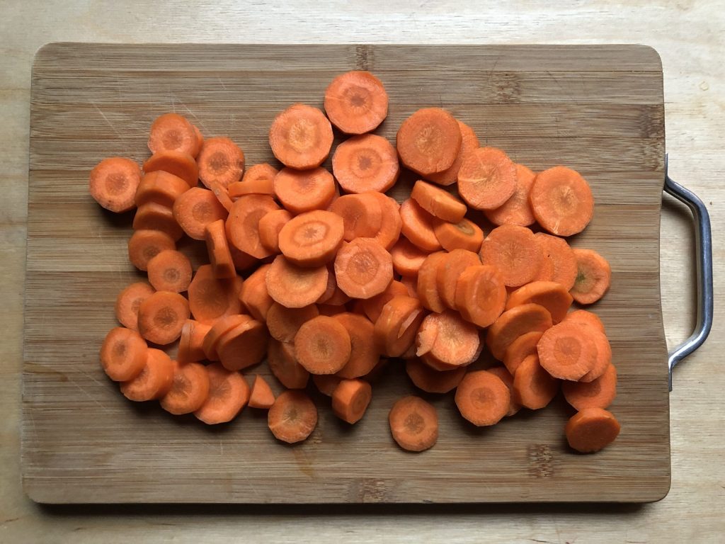 Carrots peeled and chopped